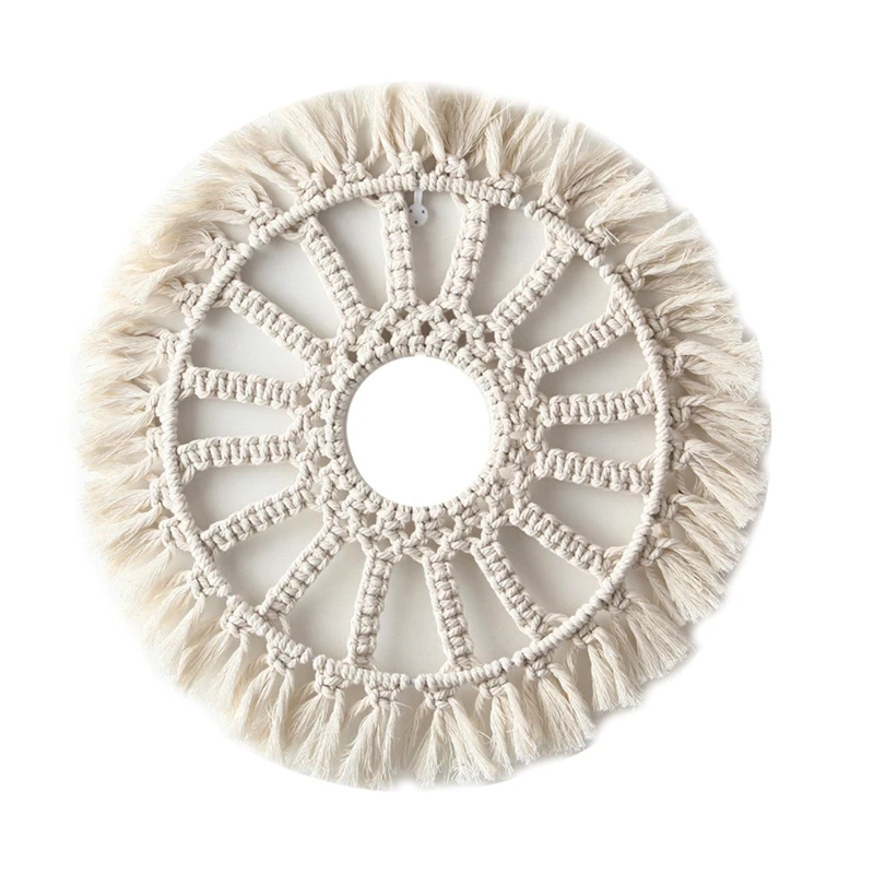 Гобелен из макраме настенный декоративное зеркало в богемном стиле Творческий