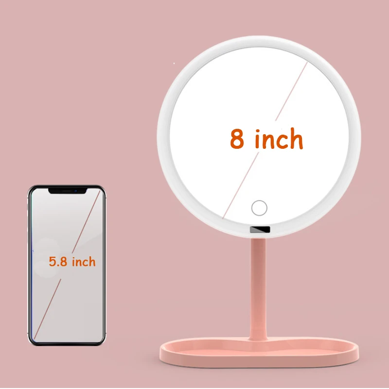 7 дюймосветильник светодиодный сенсорный экран для зеркала макияжа настольное