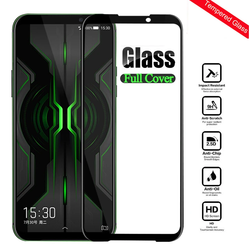 Закаленное стекло с полным покрытием для Xiaomi Black Shark 2 Pro Защитное экрана Xiomi 2Pro