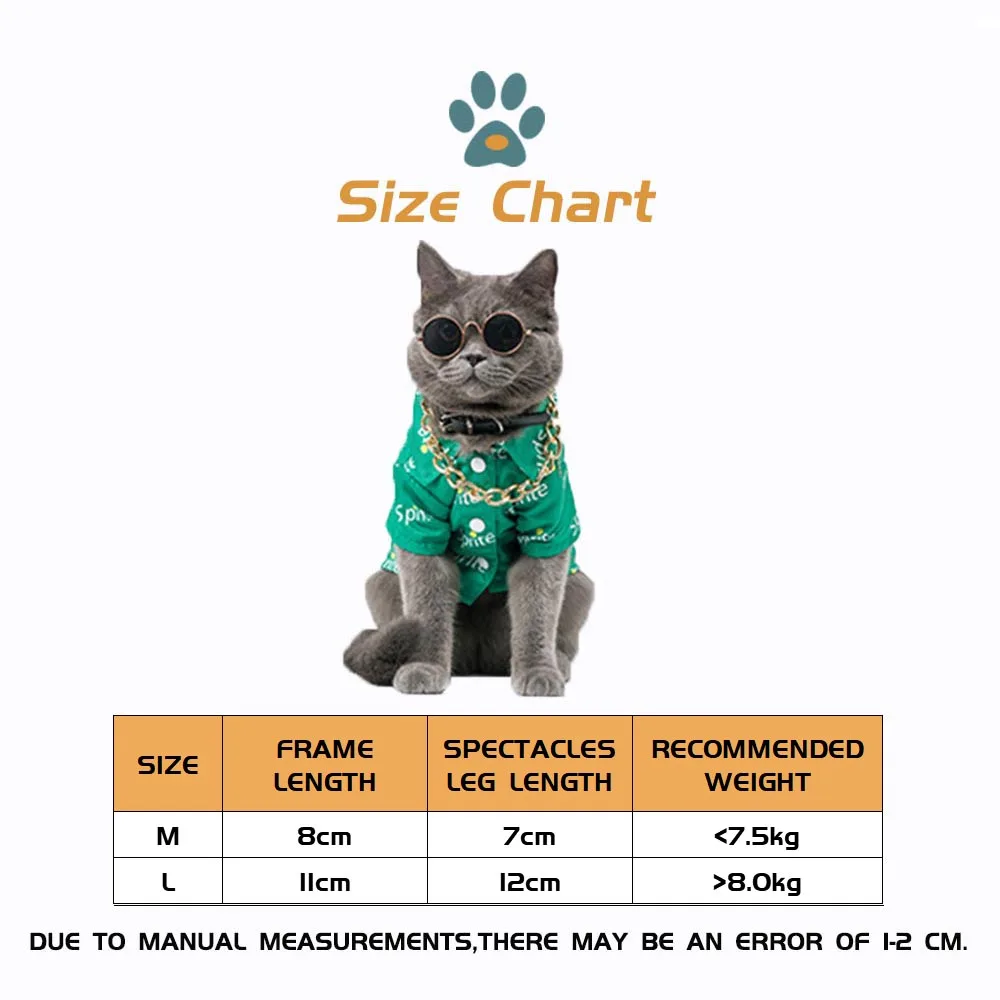 Модные полимерные солнцезащитные очки для кошек и собак Круглые разноцветные