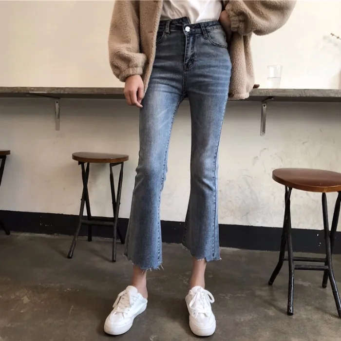 

Cheap wholesale 2019 new Spring Autumn Hot selling women's fashion casual Denim Pants XC12