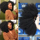 Сапфир афро кудрявые вьющиеся волосы пряди 4B 4C афро вьющиеся человеческие волосы для наращивания 134 пряди Remy Virgin натуральные кудрявые пучки волос пряди