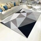Современный простой художественный коврик с геометрическим рисунком для гостиной, спальни, нескользящий напольный коврик, модные коврики для кухни, настраиваемые