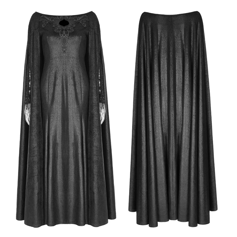 Женское платье в стиле панк-рейва Готическая куртка с накидкой винтажные