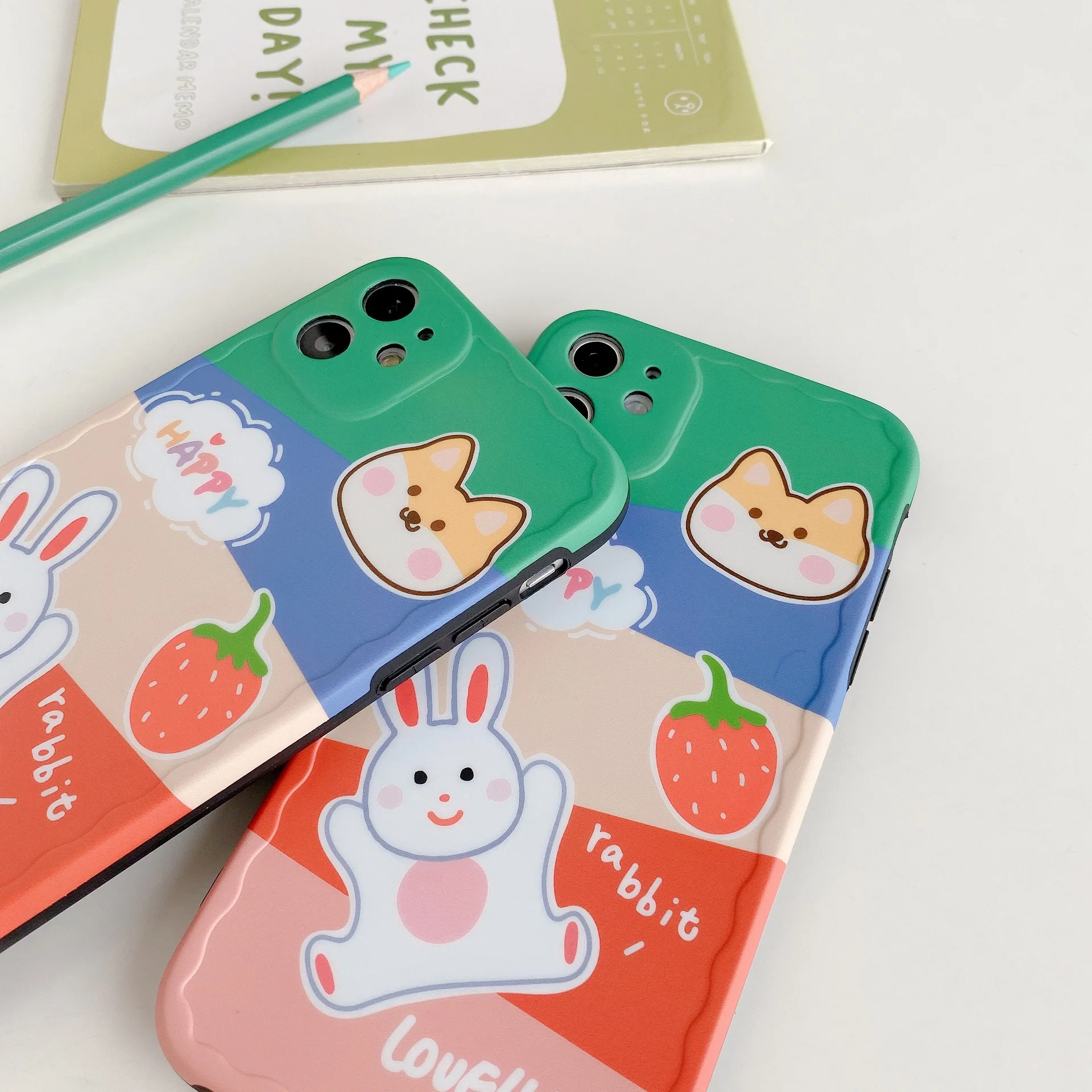 

Contrast Rabbit Mobile Phone Shell Shatter-Resistant Silicone Phone Case iPhone 8 Case