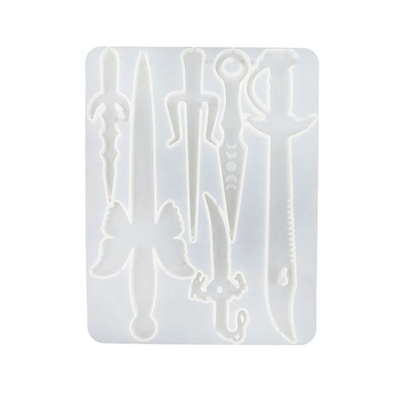 

Dagger Epoxy Resin Mold Jewelry Pendant Silicone Mould DIY Crafts Decorations Keychain Casting Tools
