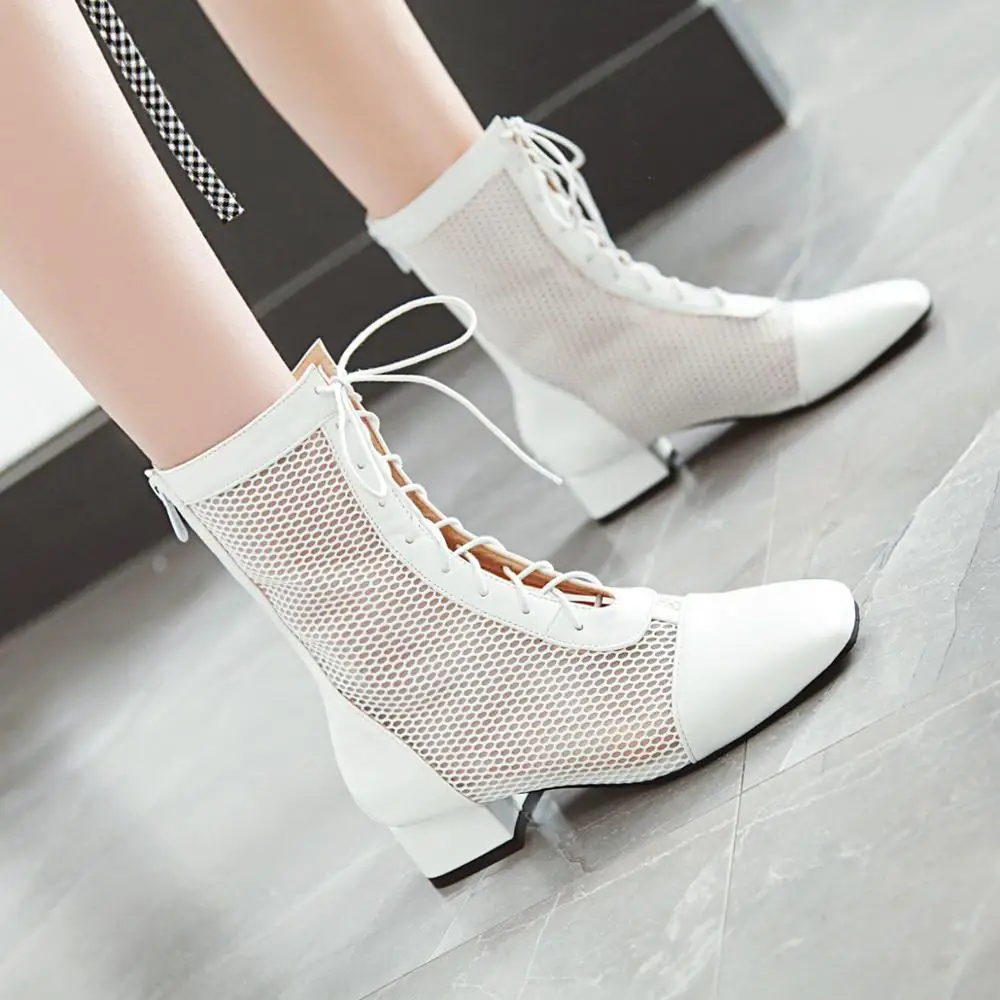 Большой Size33-43 Летняя обувь из флока + кружевные туфли с резным узором женские