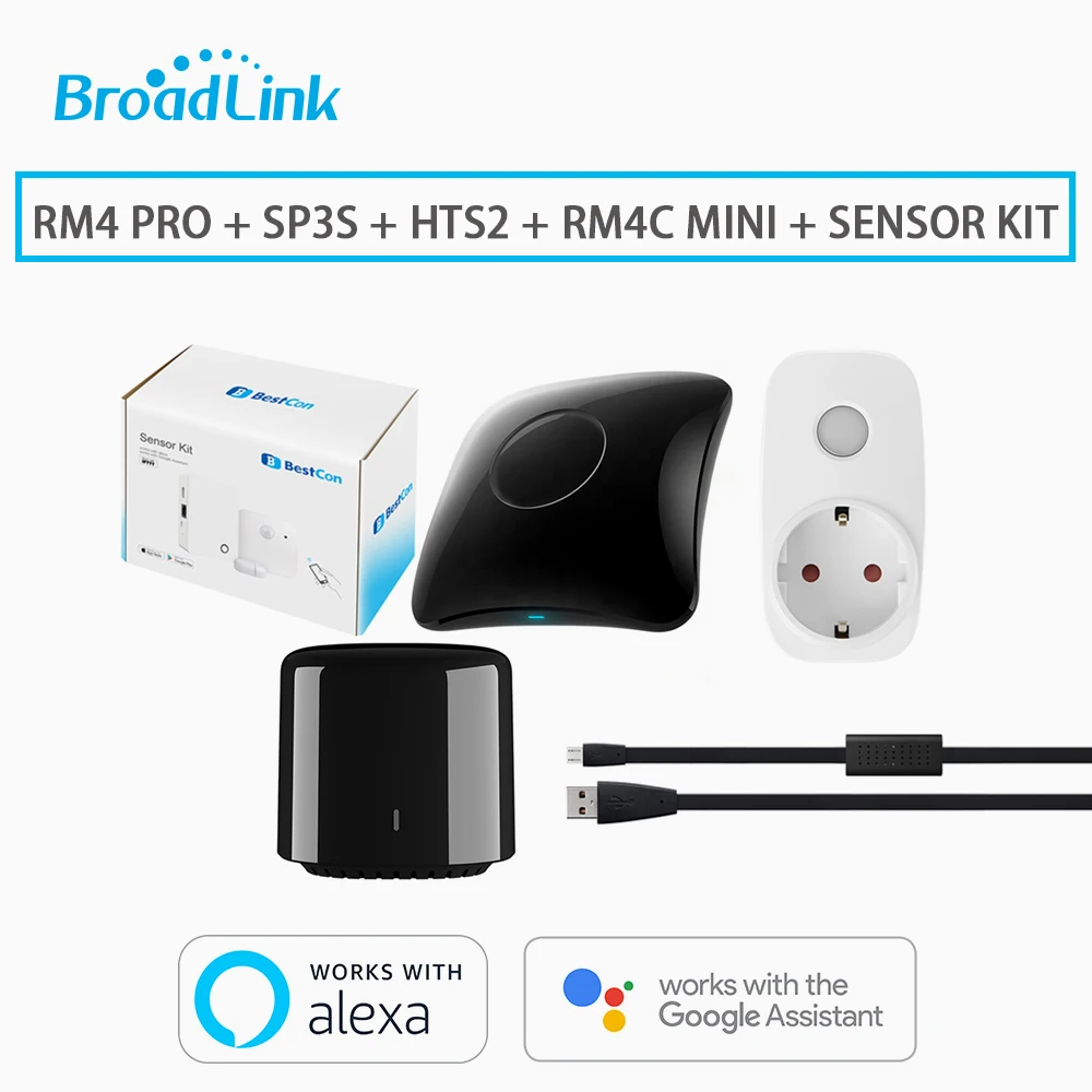 Наборы датчиков Broadlink RM4 PRO SP3S HTS2 RM4C мини наборы автоматизации умного дома