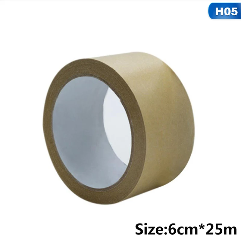 

25m Kraft Paper Tape Bundled Adhesive Paper Tapes Sealed Water Activated Carton Painting Sticker for Packaging Tools