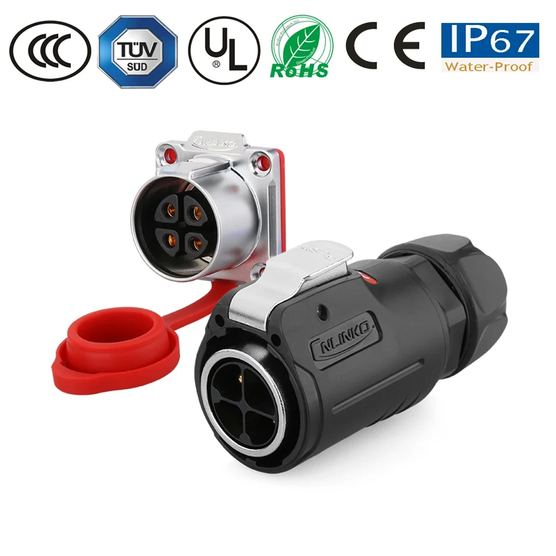 Водонепроницаемый разъем для проводника Кабельный штекер Разъем M24 3-24 Pin