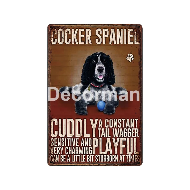 [DecorMan] Пользовательские Собака Кошка металлический знак WHIPPET лабрадоор COCKAPOD настенная живопись Декор LT-1980 - Цвет: GLA-5699