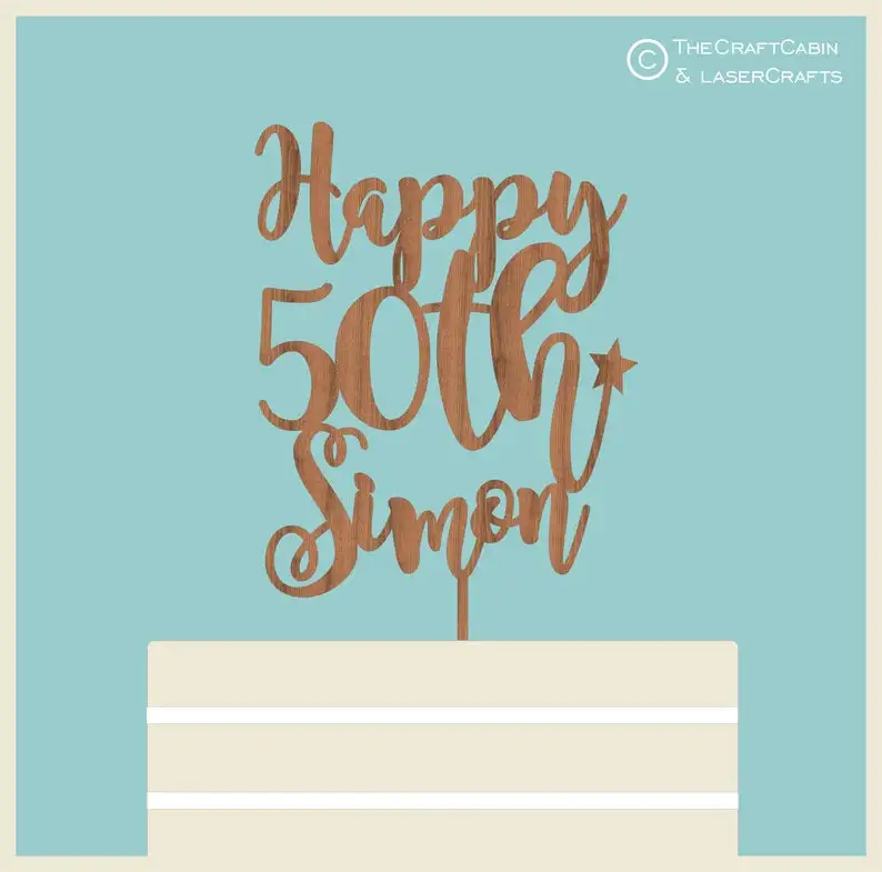 Happy 50th специальное персонализированное украшение для именинного