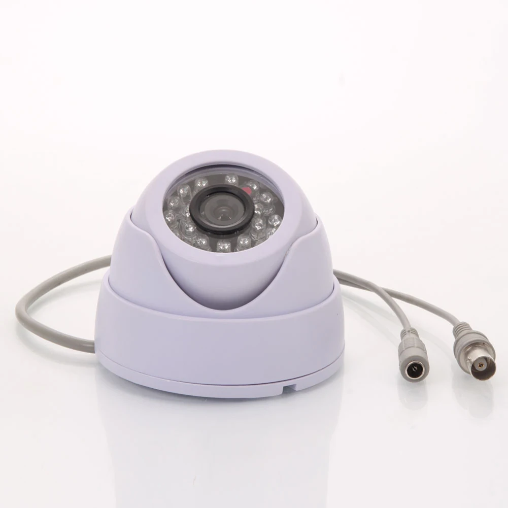 Купольная камера видеонаблюдения 24 инфракрасных светодиода ночное видение 1/3