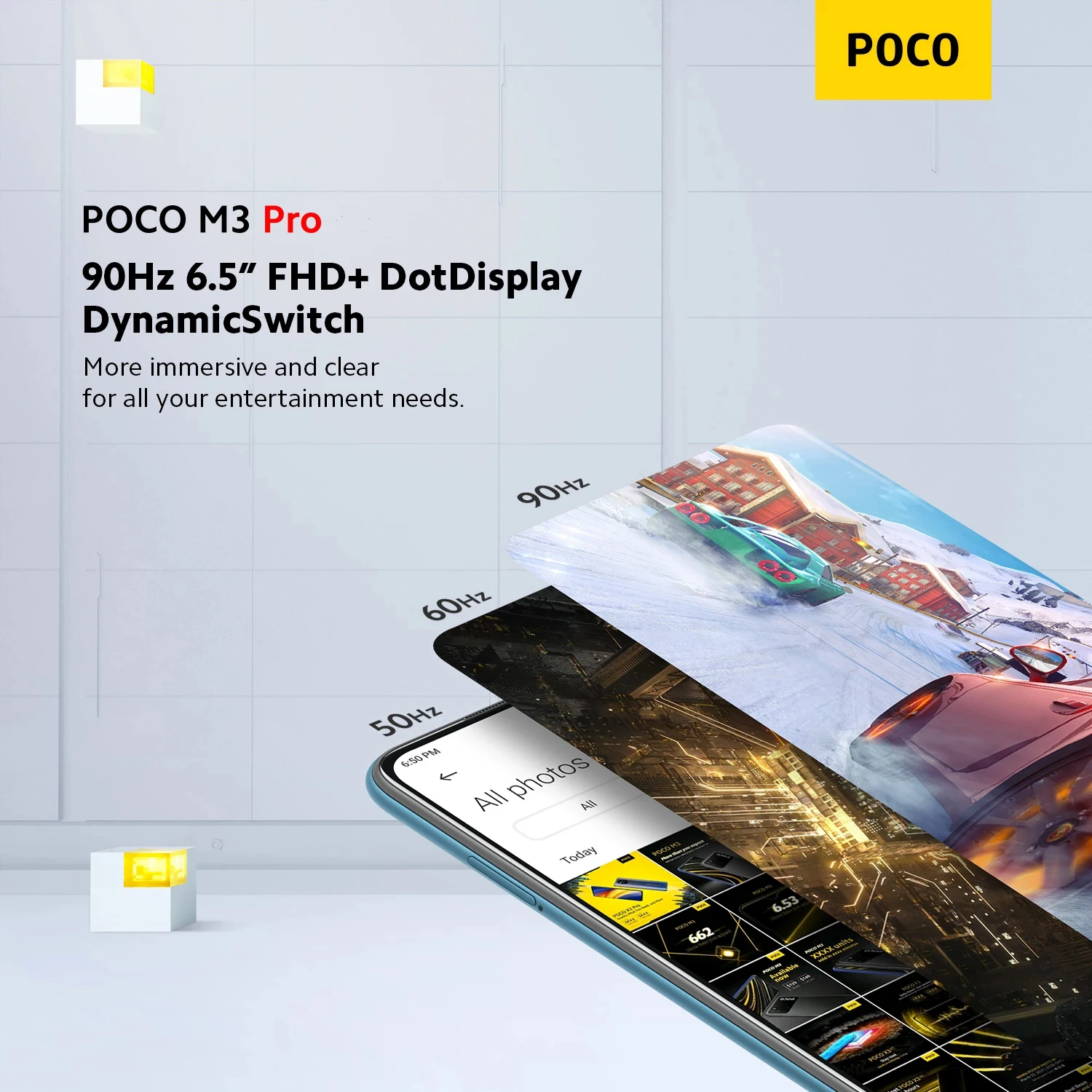 Смартфон глобальная версия POCO M3 Pro NFC Dimensity 700 Octa Core 90Hz 6 5 &quotFHD + DotDisplay 5000mAh 48MP Тройная