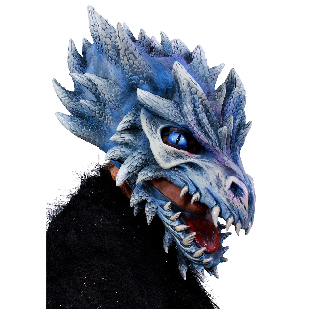 Маска для взрослых Reneecho Ice Dragon модная маска Хэллоуина мужские латексные маски -