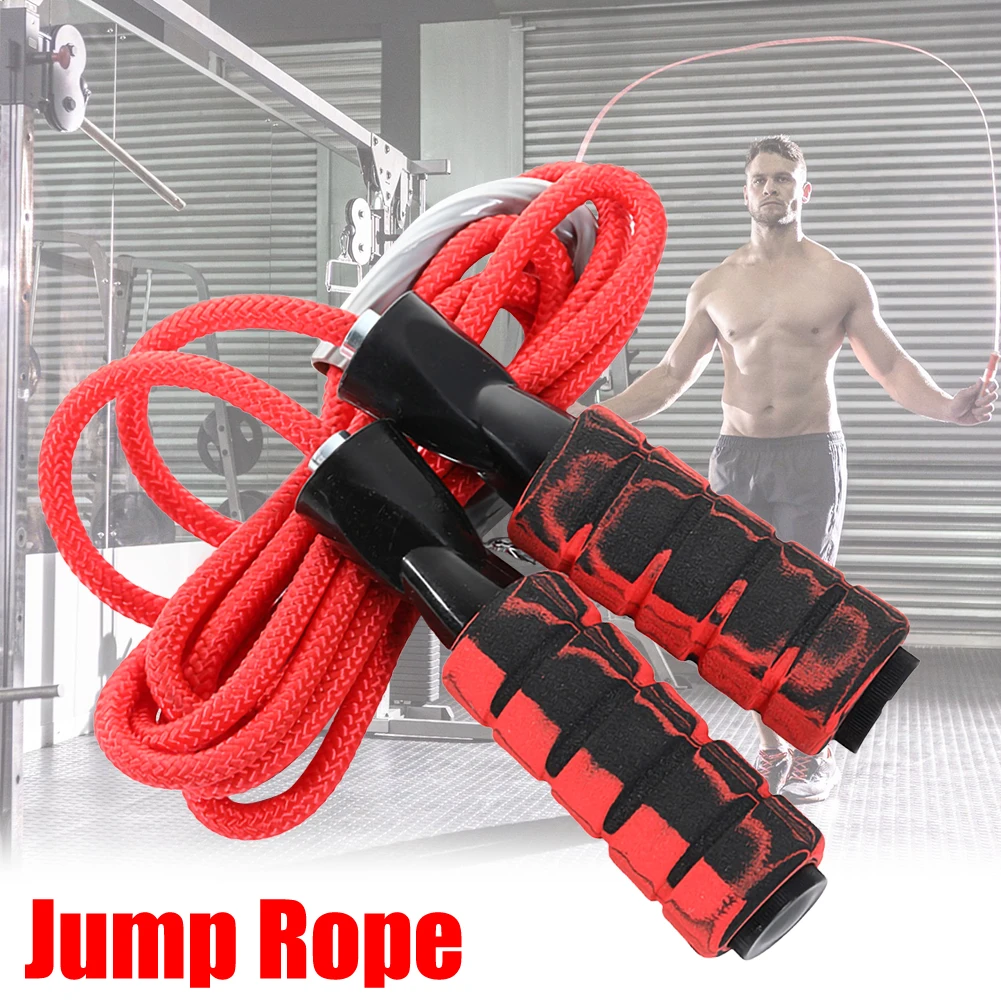 

New 2.8M Bearing Skip Rope Speed Fitness Aerobic Jumping Exercise And Fitness Equipment Adjustable Skipping Jump Rope Red