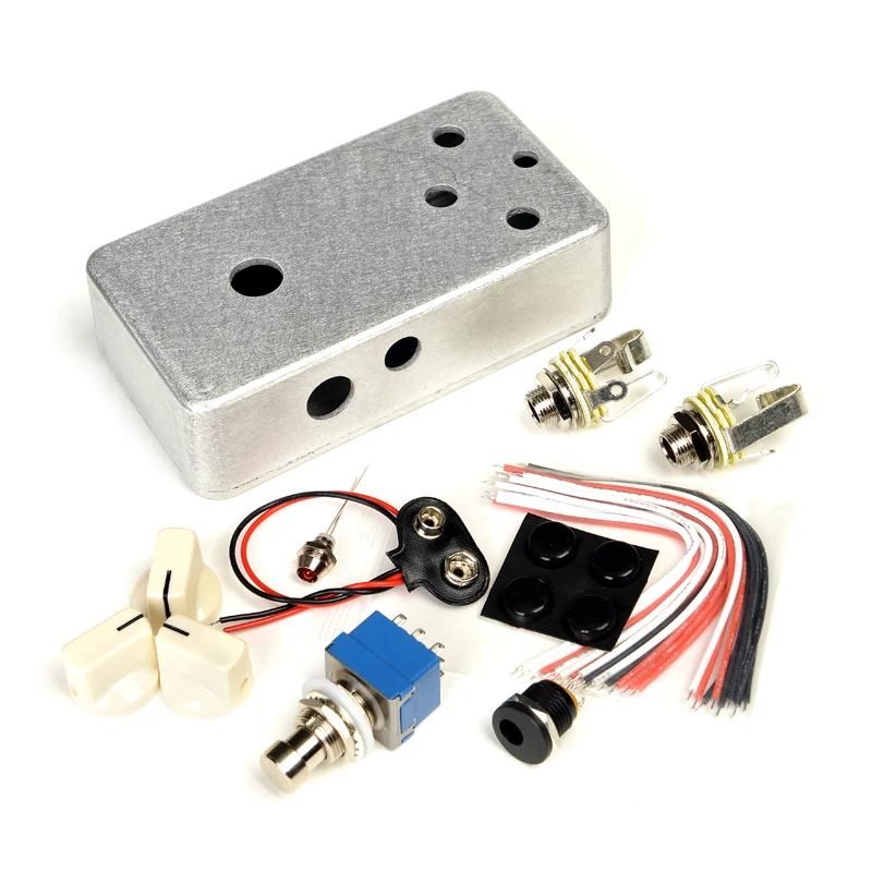 

LANDTONE 1590B Aluminum Metal Stomp Box Case Enclosure With 3PDT Foot Switch And More Guitar Pedal Kit Pre-drilled PHI