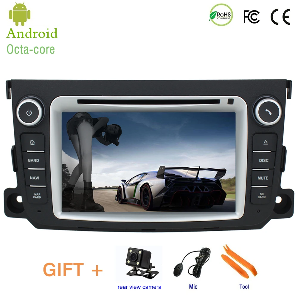 4G Android 8 0 автомобильный DVD плеер для Mercedes/Benz Smart Fortwo 2011 2014 двойной DIN Автомобильный