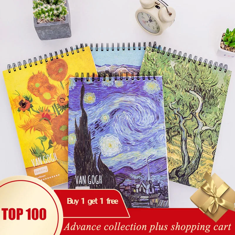 Van gogh альбом для скетчей полезный школьный блокнот 2021 2020 тетрадь упражнений A4