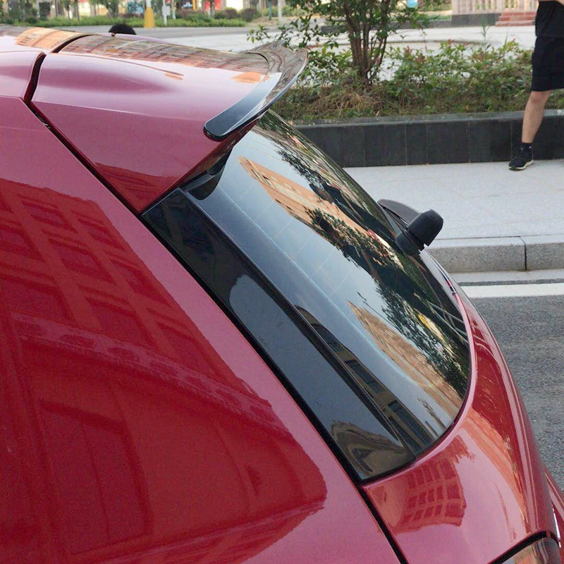 Автомобильный Стайлинг ABS пианино черный задний багажник спойлер подходит для