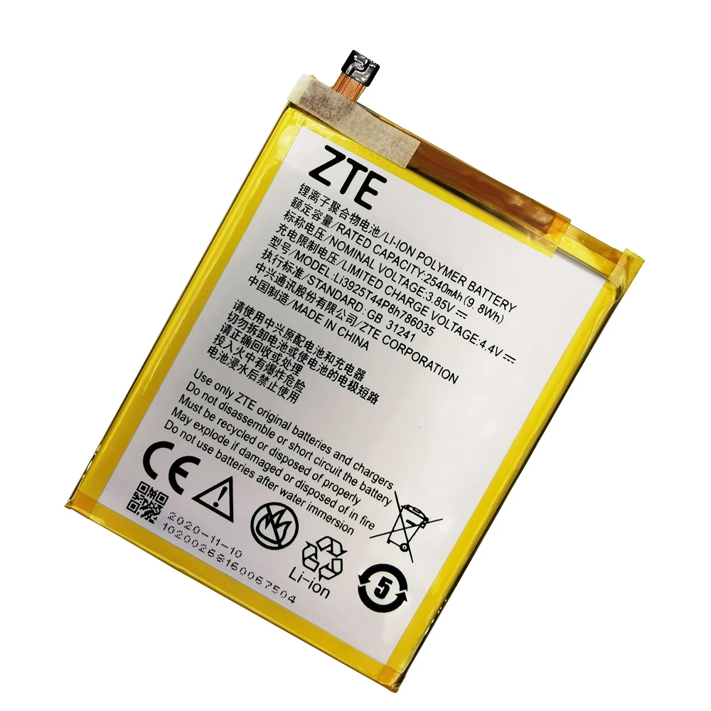 Аккумулятор 3 87 в 2540 мАч Li3927T44P8h786035 для ZTE Blade BA910 A910 A512 Xiaoxian 4 BV0701|Аккумуляторы
