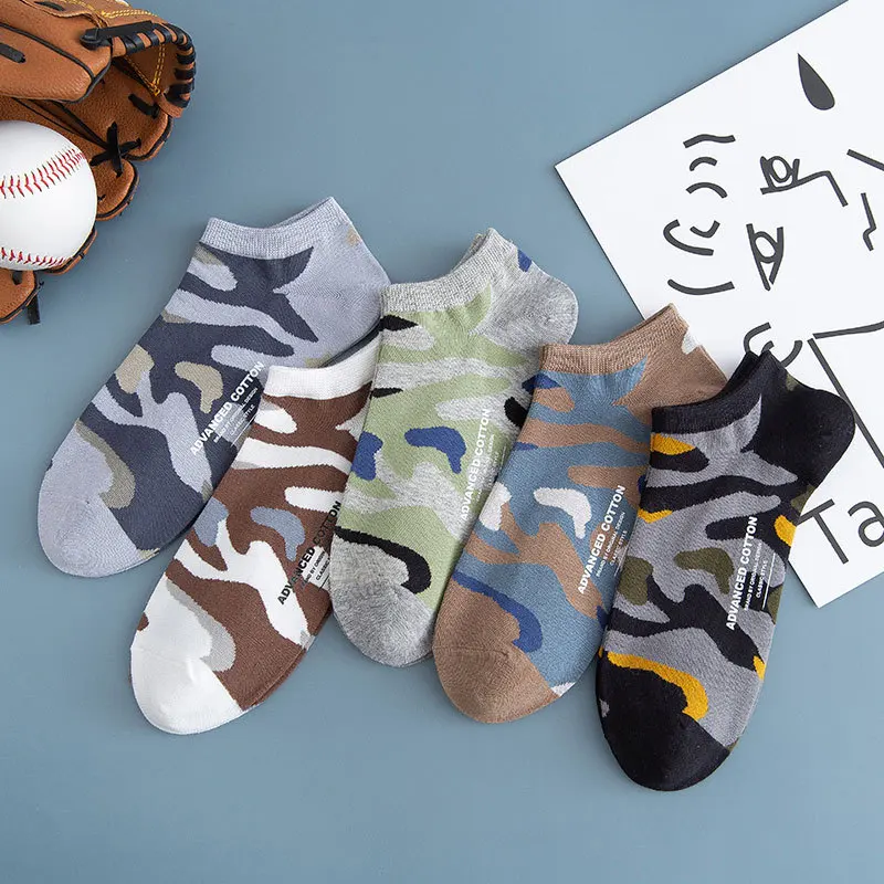 

Socks men's Boat Socks Business Socks Spring Cotton socks Summer European and American Camouflage Men's Sports Socks