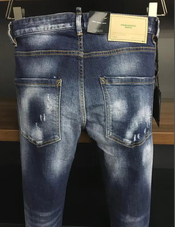 Authentic Classic Dsquared2 Men  Jeans Pencil Pants Party Casual Pants Streetwear 2021 Denim Male Clothing 9818