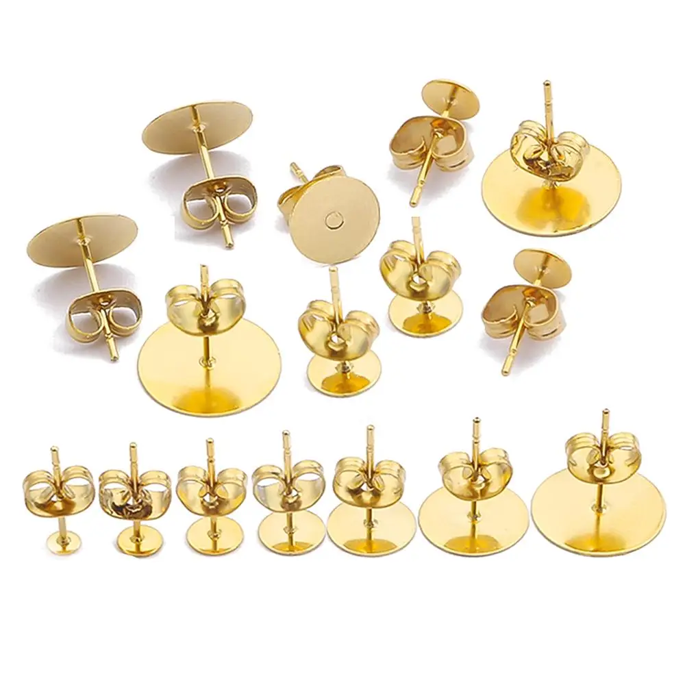 Основа для сережек-гвоздиков из нержавеющей стали 20-100 шт./лот | Украшения и