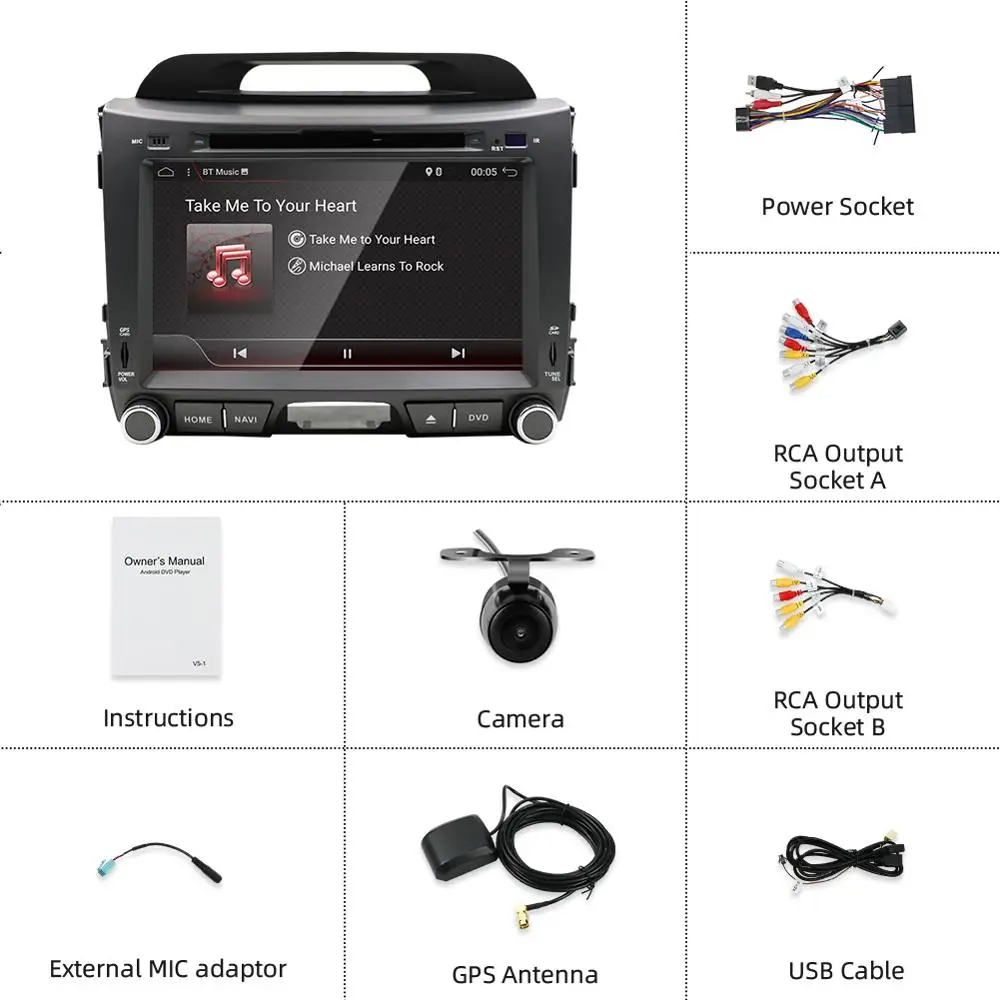 Bosion четырехъядерный android 10 0 автомобильный dvd для KIA sportage 2011 2012 2013 2014 2015 ПК головное