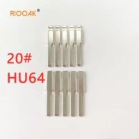 riooak 10 pcslot remotes flip blade 20 lishi hu64 for kd remote car key blank uncut for benz replacement interior accessories