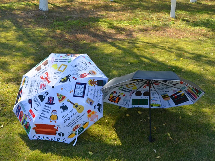 ТВ-серия с героями мультфильмов Friends складной зонтик от дождя и солнца