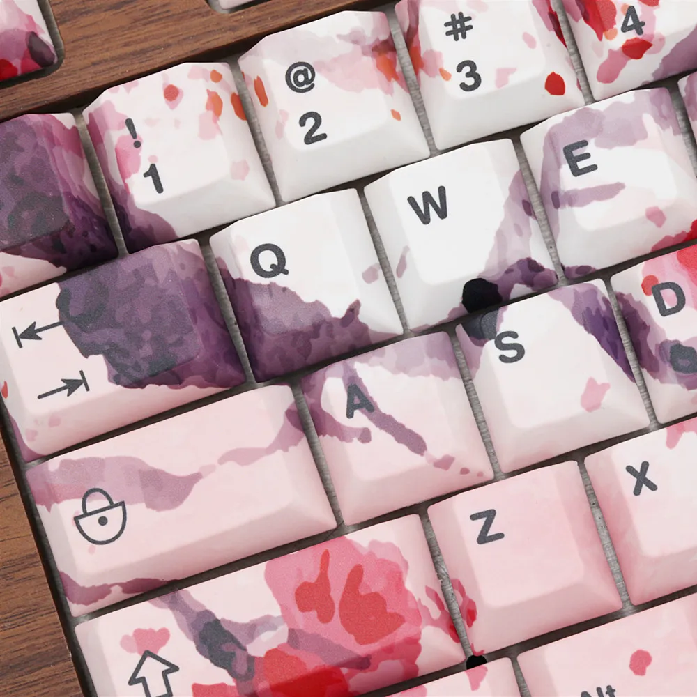 Cherry Blossom Keycaps полный комплект механическая клавиатура PBT 5 лицо краситель-сублимация Keycap для всех Sakura набор клавишных колпачков