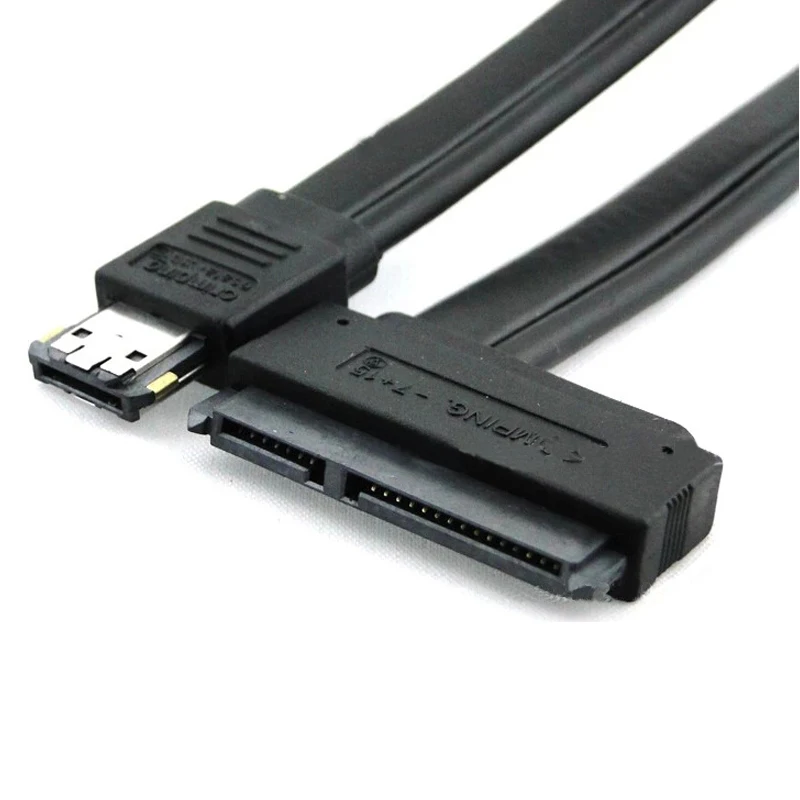 

PC Cables Black High Quality Dual 12V and 5V Power ESATA USB Combo To 22Pin SATA USB 7pin+15Pin Hard Disk HDD Adapter Cable 52CM