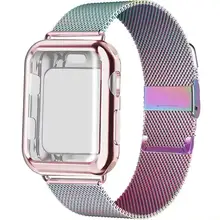Case+strap for Apple Watch Band 44mm 40mm 42mm 38mm smartwatch belt Accessories magnetic loop bracelet iWatch serie 5 4 3 se 6