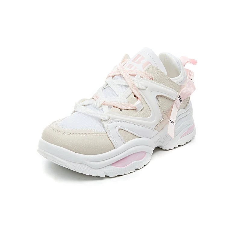 Beige Pink YHKLERZU/женские кроссовки для папы, увеличивающие рост 6 см, женская уличная спортивная обувь на высоком каблуке, амортизирующая обувь - Цвет: Beige Pink