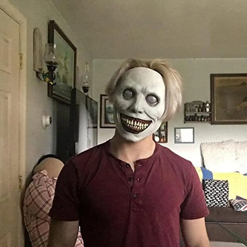 

New Halloween Horror Mask COS Exorcist Smile Demon Mask Masquerade Holiday Party Decoration