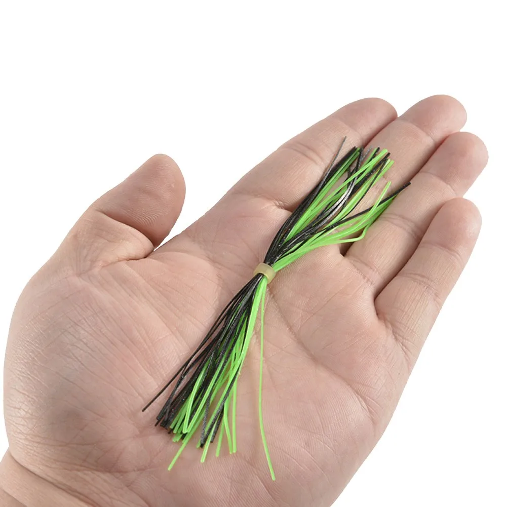 

12 Bundles/Bag Mixed Color Silicone Skirts For Rubber Jig Squid Skirts Fly Tying Material Fishing Accessories
