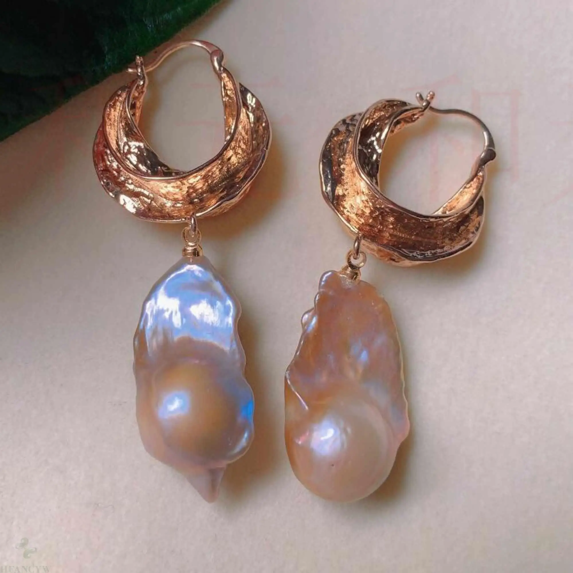 

Fashion natural Multicolor Baroque Pearl gold 18k Ear Stud gift Christmas New Year Lucky Fashion Jewelry Easter Gift Beautiful