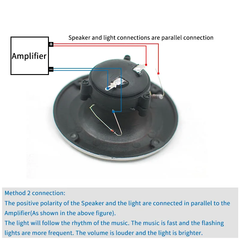 4 дюймовый цветной мигающий Высокочастотный динамик UNISIAN с музыкальным