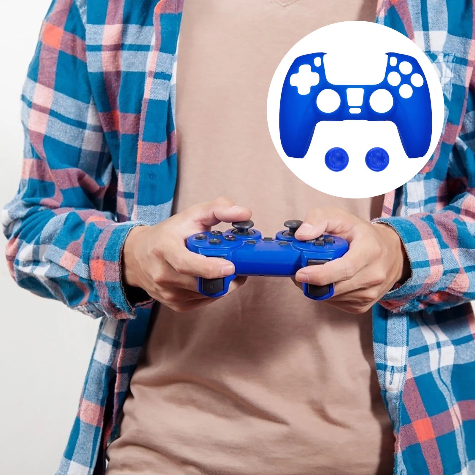 

Anti-skid Rocker Cap Handle Protective Cover Case Silicone Gamepad Accessories For PS5 Consoles Games Accessories Drop Shipping