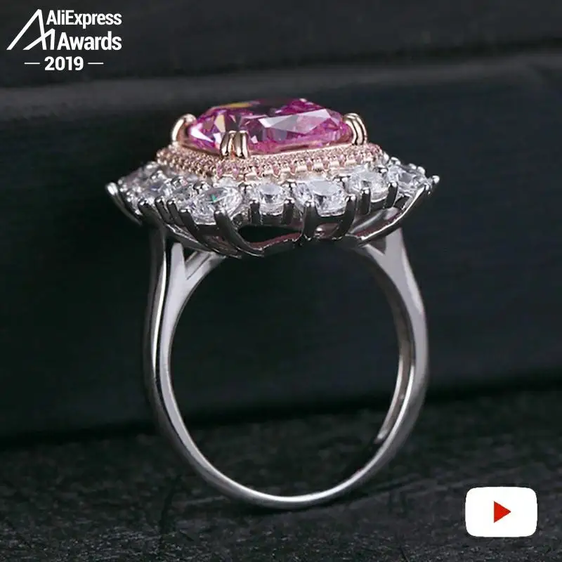 Кольцо из серебра 925 пробы с камнями цитрином сапфиром аметистом и Рубином |