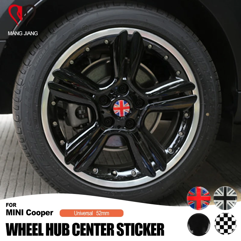 4 шт. 52 мм наклейки на центральную крышку колеса для Mini Cooper S one JCW clubman countryman R50 R52 R55