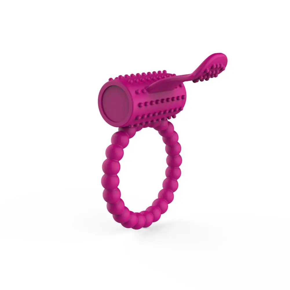 Мягкое Силиконовое двойное вибрирующее кольцо на пенис RABBITOW Кольца для пениса