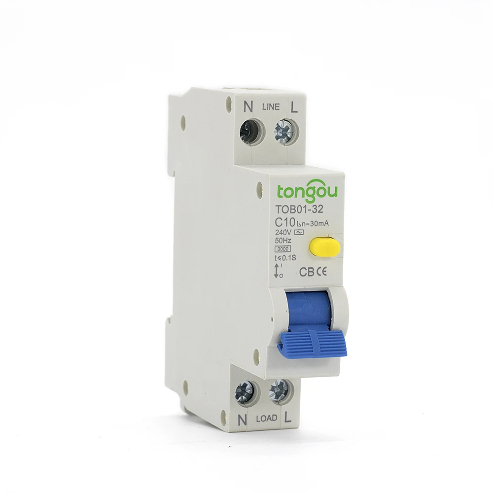 

18mm 1P+N 30mA 240V ~50/60Hz RCBO Residual Current Circuit breaker with over current and Leakage protection