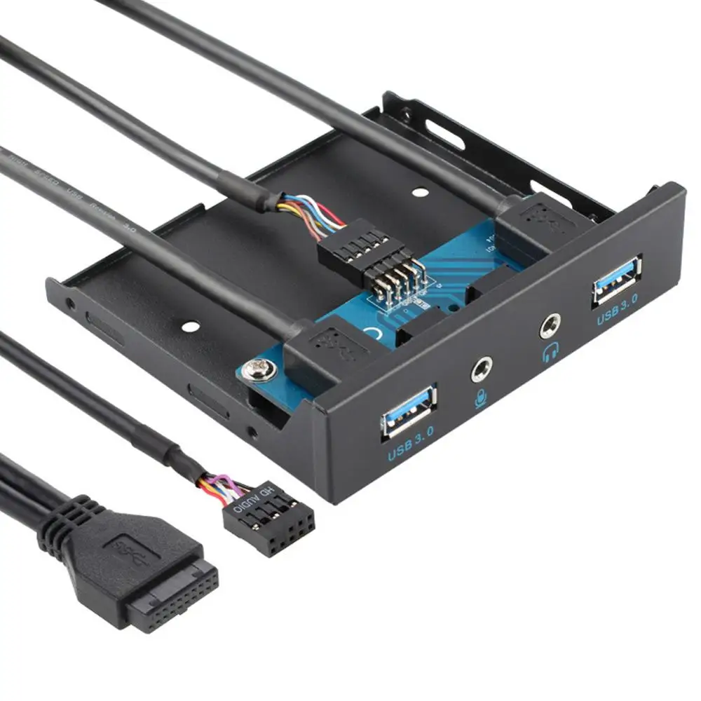 Двойной порт s USB 3 0 5 дюймов металлическая передняя панель Телефон с 1 портом
