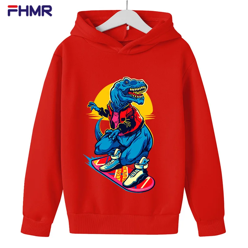 

Brand Spring Children's Clothing Printed Cartoon Animal Clothes 4-14y Baby Boys Dinosaur Sweatshirt Long Sleeved Clothes Tops