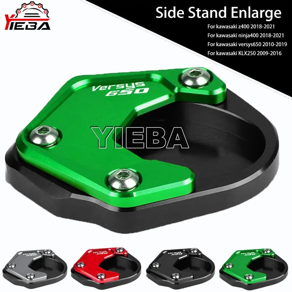 

For kawasaki VERSYS650 Versys 650 2010-2019 2018 2017 2016 Foot Enlarger Foot Side Stand Extension Plate NINJA 400 Z400 KLX250