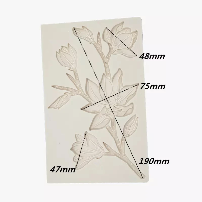 

Flower Branch Relief Fondant Silicone Mold for DIY Pastry Cupcake Dessert Lace Cake Decoration Kitchen Accessories Baking Tool