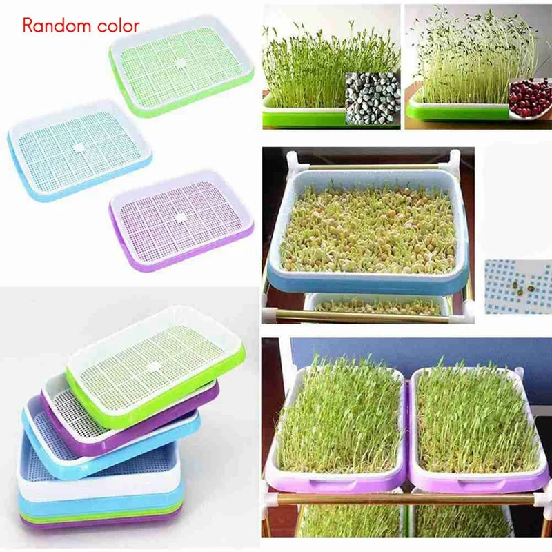

5 Pcs Plastic Seed Sprouter Tray & 1 Set Anti Bird Sting