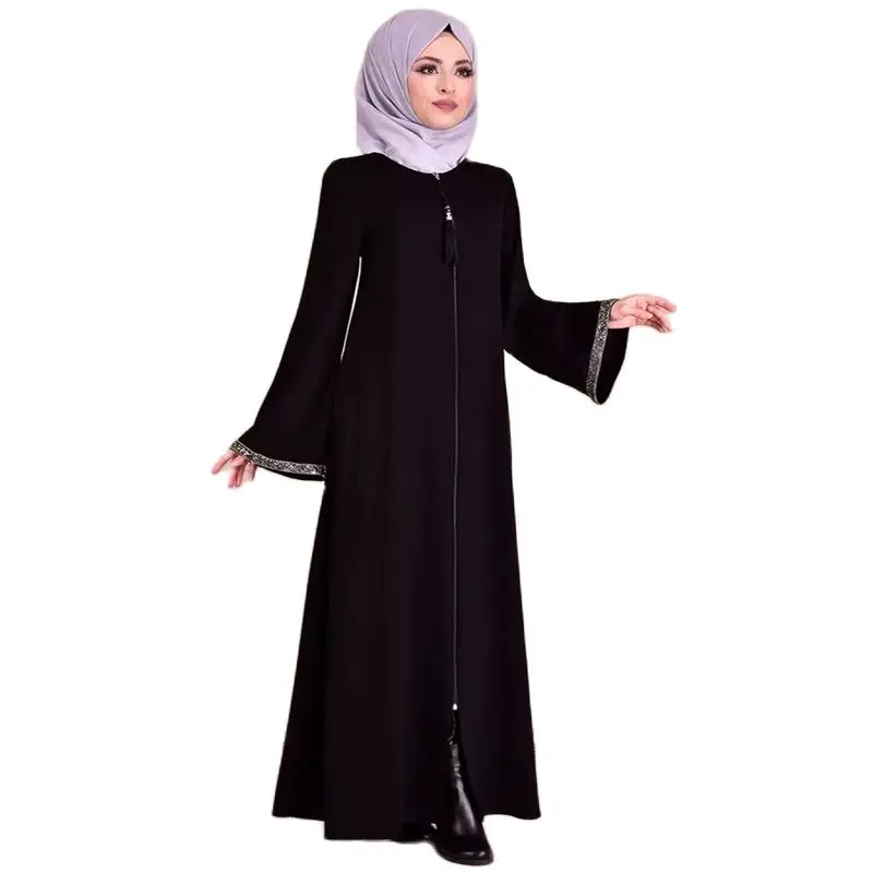 Abaya For Muslim Women Dress Kaftan Robe Trench Coats Femme Musulman Ensembles Abayas Hijab Caftan Dubai Turkey Islamic ClotF908